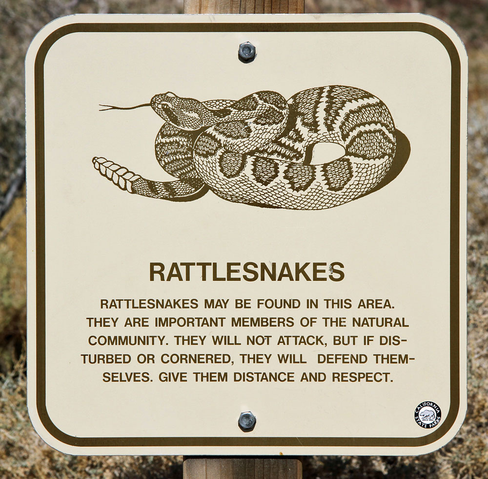 state park rattlesnake sign
