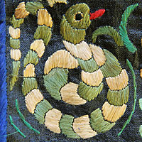 Chinese embroidered snake