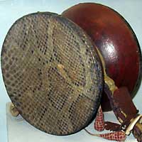 Indian snake skin drum
