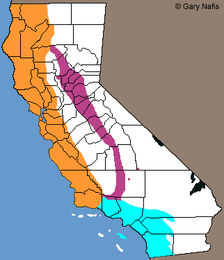 Ring-necked Snake California Range Map