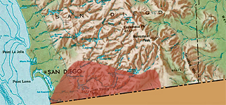 Coluber flagellum California Range Map